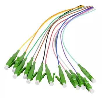 EFB Elektronik optični pigtail LC-APC 9/125 µm OS2, komplet 12 barv, 2m