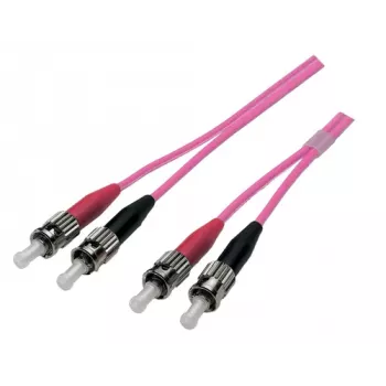 EFB Elektronik dupleks jumper ST-ST 50/125 µm OM4 LSZH erika vijoličen 3,0 mm 0,5 m