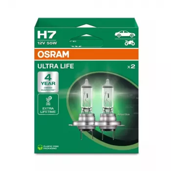 Osram H7 Ultra Life halogeni žarnici za žaromete 12V 55W, 2 kosa