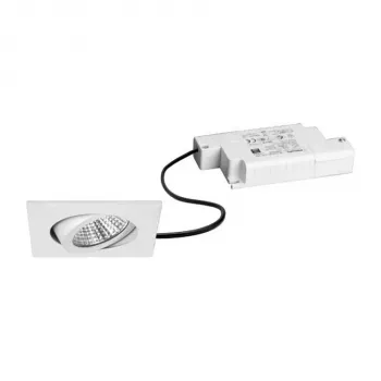 Brumberg 39365073 komplet kvadratnih vgradnih LED reflektorjev BB05, bel, 3000K, 6W, 230V, zatemnljivo s faznim rezanjem, vrtljivo