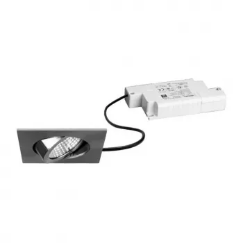 Brumberg 39365153 set LED-vgradnih svetilk BB05, kvadraten, nikelj, 6 W, 230 V, 3000 K (830), fazno zatemnljiv, vrtljiv