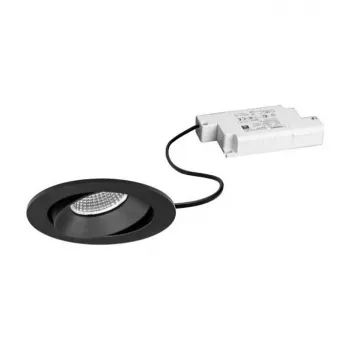 Brumberg 39379183 komplet vgradnih LED reflektorjev EB-Strahler BB35 Round Black 830 Phase 7W 230V, vrtljivi