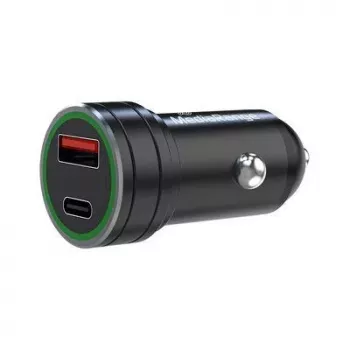 MEDIARANGE MRMA120 20W USB-C avtomobilski polnilnik s Power Delivery, črn