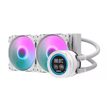 Darkflash DN-D240 WHITE 240mm vse-v-enem tekočinsko hlajenje CPU z ARGB osvetlitvijo, bel