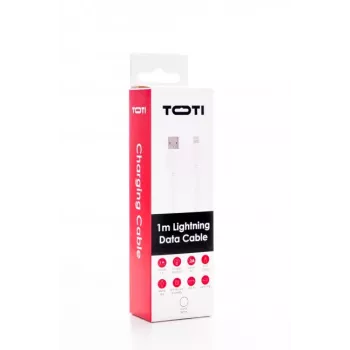 SEEK TOTI podatkovni kabel USB-A na Lightning, 1m PVC 2A (ni MFI), bel