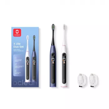 Oclean električna zobna ščetka X Lite Duo set temno modra in siva