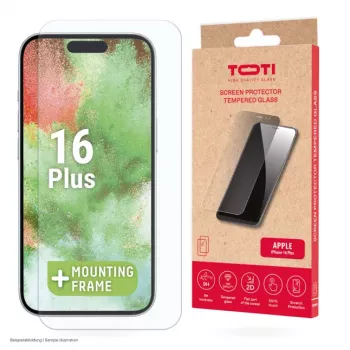 TOTI kaljeno steklo 2D zaščitno steklo za zaslon s polnim prekritjem za iPhone 16 Plus/15 Plus, prozorno