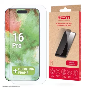 TOTI kaljeno steklo 2D zaščitno steklo za zaslon s polnim prekritjem za iPhone 16 Pro, prozorno