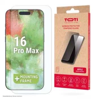 TOTI kaljeno steklo 2D zaščitno steklo za zaslon s polnim prekritjem za iPhone 16 Pro Max, prozorno