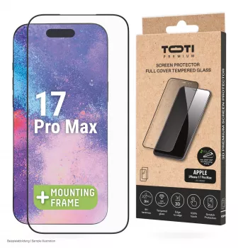 Kaljeno zaščitno steklo za zaslon TOTI PREMIUM 3D Full Cover za Apple iPhone 17 Pro Max