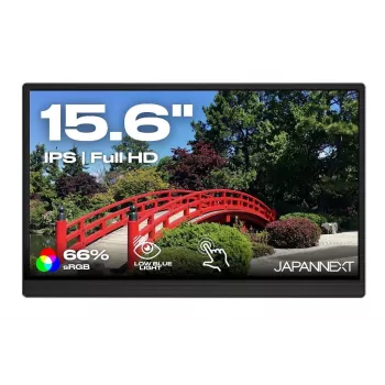 JAPANNEXT JN-MD-i156F-T-LE 15,6 inch IPS Full HD prenosni zaslon na dotik z Mini HDMI, USB-C, vgrajenimi zvočniki, črn