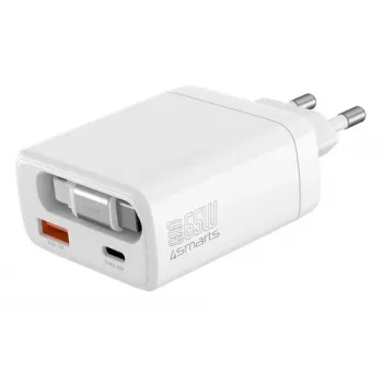 4smarts PDPlug Slim 65W GaN Jojo stenski polnilnik, bel