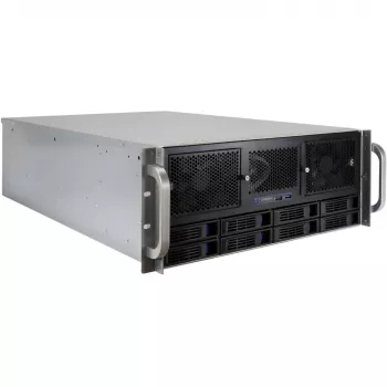 Inter-Tech IPC Storage 4U-4408-L 4U rackmount ohišje strežnika, 8x 3,5 inch hot-swap, brez napajalnika, črno