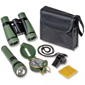 Carson AdventurePak HU-401 5x30 daljnogled s kompasom, svetilko in piščalko