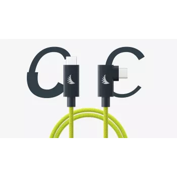 Angelbird USB-C 4.0 Solid Flex kabel pravokotni limeta 6.6 ft