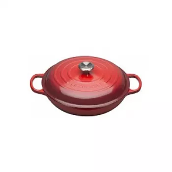Le Creuset Signature litoželezna plitva posoda za pečenje 30 cm češnjevo rdeča