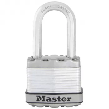 Master Lock laminirana obešanka M1EURDLFCC z zaščito pred korozijo, lok iz borovega karbida, premer 8 mm, širina ohišja 48 mm, različno zaklepanje, 2 ključa, vremensko odporna, varnostna stopnja 8/10
