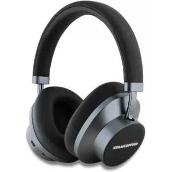 Karl Lagerfeld Saffiano Metal Logo brezžične Bluetooth on-ear slušalke črne