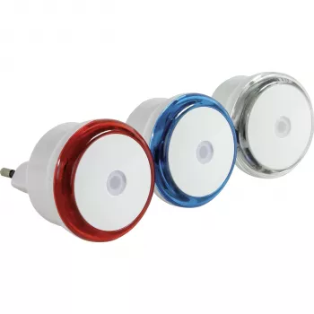 REV LED nočna lučka komplet 3 kos - rdeči, modri, beli/prozorni obroči - 0,8 W - senzor mraka