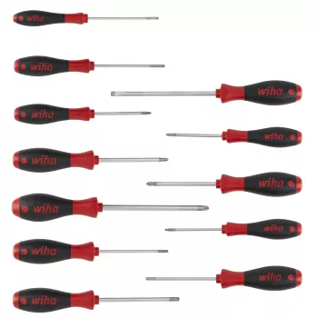 Wiha set izvijačev SoftFinish 12-delni ploski PH PZ TORX (302HK12)