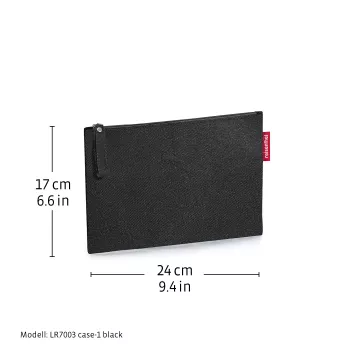 Reisenthel Case 1 Dots kozmetična torbica črna večbarvna poliester 240 mm x 170 mm