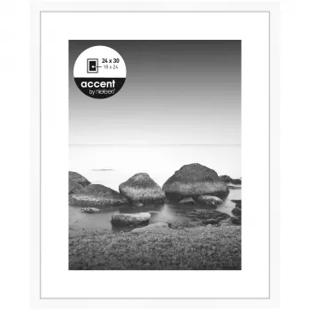 NIELSEN DESIGN Aura okvir za slike bel 24x30 cm les s paspartujem 1122001