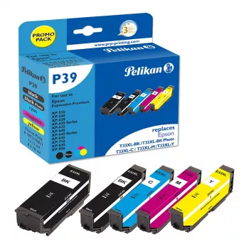 Pelikan P39 kompatibilna kartuša s črnilom, multipaket 5 kosov, za Epson 33XL (črna, cyan, magenta, rumena, foto črna)