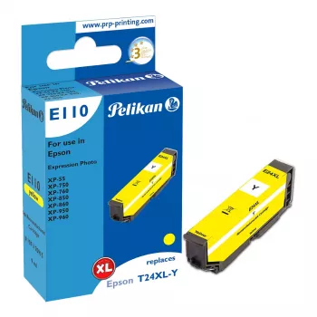 Pelikan E110 kompatibilna kartuša s črnilom rumena visoke izdatnosti (XL) za Epson Expression Photo XP-55/XP-750/XP-760/XP-850/XP-860/XP-950/XP-960 – paket 1 kos