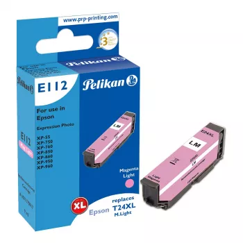 Pelikan E112 kompatibilna kartuša s črnilom svetlo magenta visoke izdatnosti (XL) za Epson Expression Photo XP-55/XP-750/XP-760/XP-850/XP-860/XP-950/XP-960 (paket 1 kos)