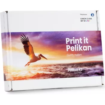 Pelican PromoPack P52 združljive kartuše s črnilom v paketu črna cian magenta rumena za Canon CLI-526 (4 paket)