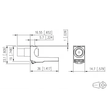 METZ CONNECT koaksialni modul vtič IEC / vtičnica F 130898-03-I