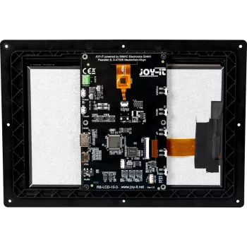 JOY-IT RB-LCD10-3 10,1-palčni IPS zaslon na dotik za Raspberry Pi, 1280x800, HDMI, kapacitivni, črn