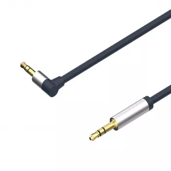 ShiverPeaks avdio kabel 3,5mm jack, kotni/ravni 0,7m - črn