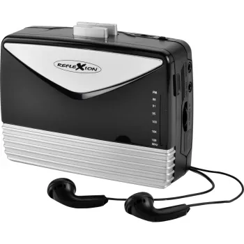 REFLEXION WMR01BK DAB+ & FM radio z Bluetooth, USB, AUX, izhodom za slušalke, LCD zaslonom, dvojnim alarmom, črn