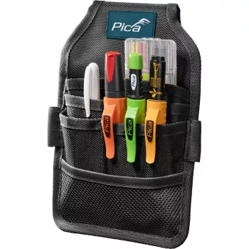 PICA-MARKER Pica Master Belt – vzdržljiv sistem torbic za markerje, črno-rdeč