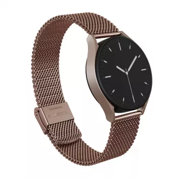 BURGA Metal Mesh Elegance univerzalni pašček za uro 22 mm rožnato zlata