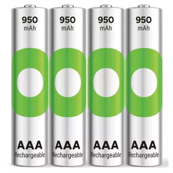GP ReCyko Micro AAA NiMH baterija 950 mAh 1,2 V 4-kos paket (GPRCK95AAA105C4)