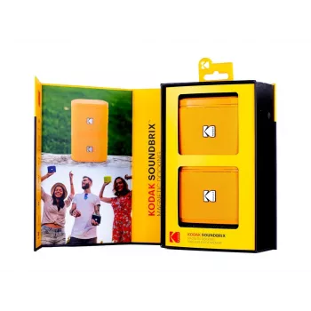Kodak SoundBrix brezžični zložljivi zvočnik (Overload Orange), 2 kosa