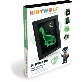 KIDYWOLF osvetljen 3-delni komplet stenskega okrasja dino