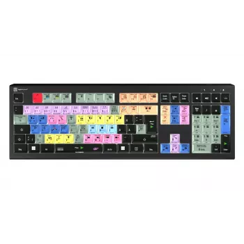 Logickeyboard LKB-EDIUS-A2PC-DE polna velikost (100 %) tipkovnica USB s škarjastim mehanizmom QWERTZ, črna