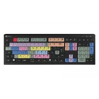 Logickeyboard LKB-EDIUS-A2PC-DE polna velikost (100 %) tipkovnica USB s škarjastim mehanizmom QWERTZ, črna