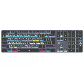 LogicKeyboard DaVinci Resolve 18 Titan FR (Mac) – francoska razporeditev AZERTY, osvetljena, žična USB