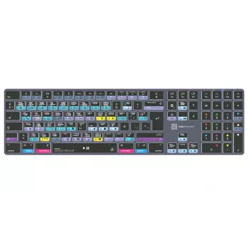 LogicKeyboard DaVinci Resolve 18 Titan SP (Mac) – specializirana tipkovnica za urejanje z osvetlitvijo ozadja in USB-hubom