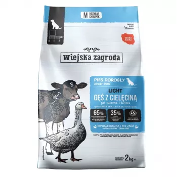 WIEJSKA ZAGRODA Light Goose s teletino suha hrana za pse 2kg