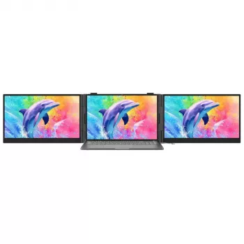 BLACKVIEW DCM8 Pro dvojni prenosni IPS-monitor 15,3 inch, 2x Full HD, 60Hz, USB-C, Mini HDMI, vgrajena zvočnika, HDR10, zložljiv