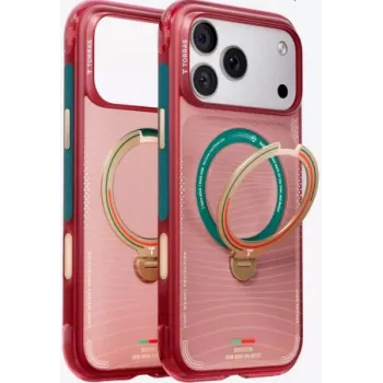 TORRAS World Cup Ostand Q3 Air MagSafe ovitek za Apple iPhone 15 Pro (Portugal Red)