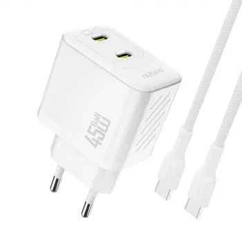 Dudao A28PCEU 45W GaN USB-C polnilnik s kablom USB-C 1m - bel