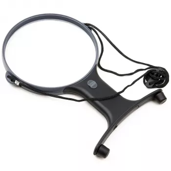 Carson HF-66 MagniFree LED svetilka z lupo s prilagodljivim vratom, 2x/5x povečava, 13 cm leča, LED osvetlitev, črna
