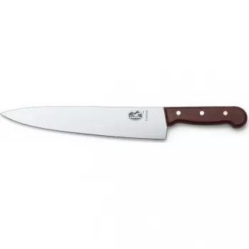 Victorinox Wood kuhinjski nož 22 cm, rezilo iz nerjavnega jekla, lesen ročaj, rjav (5.2000.22G)