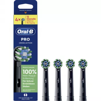 Oral-B Pro CrossAction nadomestne glave ščetk črne 4 kosi (015431)